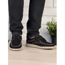 Ghattix Hakiki Deri Erkek Ayakkabı Siyah Siyah