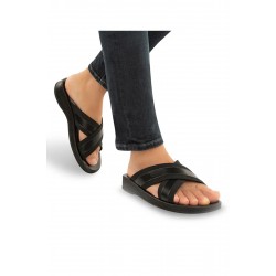 Ghattix Erkek Çapraz Terlik 17326 Siyah