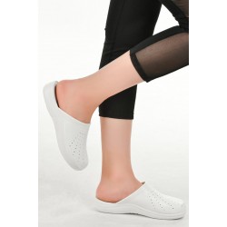 Ghattix Kadın Sabo Terlik Beyaz