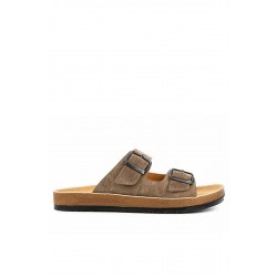 Ghattix Erkek Çift Tokalı Terlik Kum