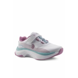 U.S.Polo Assn. Element Erkek Cırtlı Çocuk Spor Ayakkabı Beyaz