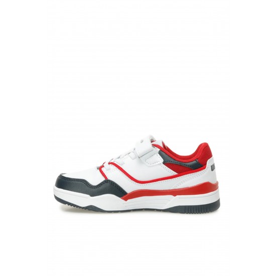 U.S. Polo Assn. Martell Erkek Çocuk Sneaker Ayakkabı Beyaz Kırmızı