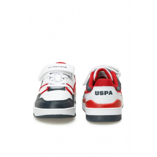 U.S. Polo Assn. Martell Erkek Çocuk Sneaker Ayakkabı Beyaz Kırmızı