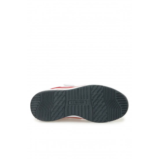U.S. Polo Assn. Martell Erkek Çocuk Sneaker Ayakkabı Beyaz Kırmızı