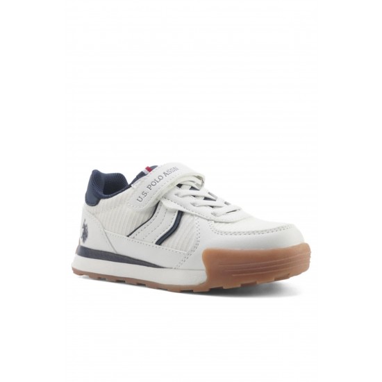 U.S.Polo Assn. Numa Erkek Cırtlı Çocuk Sneaker Ayakkabı Beyaz