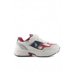 U.S.Polo Assn Supole Erkek Çocuk Sneaker Ayakkabı Beyaz Kırmızı