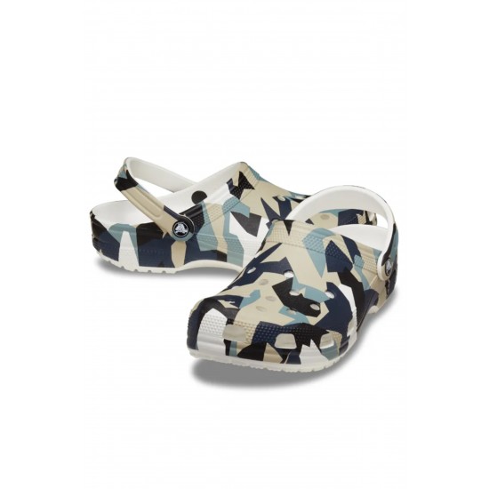 Crocs Geo Camo Clog Erkek Sabo Terlik Bej