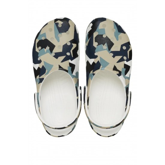 Crocs Geo Camo Clog Erkek Sabo Terlik Bej