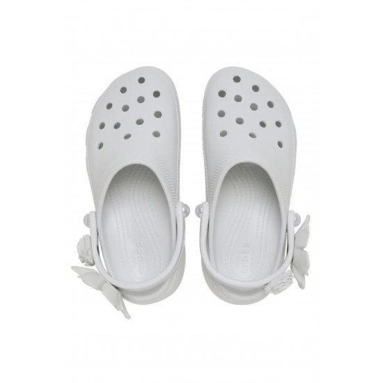 Crocs Classic Platform Clog Bouquet Clog Kadın Terlik Gri