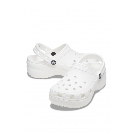 Crocs Classic Platform Clog Kadın Sabo Terlik White Crocs Classic Platform Clog Kadın Sabo Terlik White