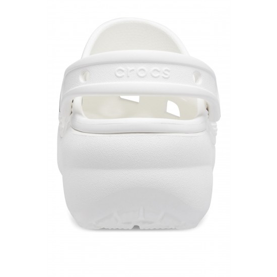 Crocs Classic Platform Clog Kadın Sabo Terlik White Crocs Classic Platform Clog Kadın Sabo Terlik White