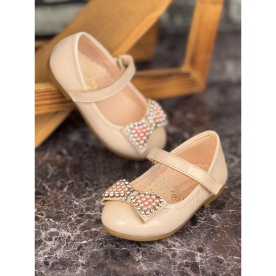 Ghattix Baby Kids Çocuk Bebek Kız Babet Ayakkabı Pembe