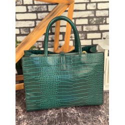 Ghattix 3 Bölmeli Ayarlanabilir Suni Deri Kadın Omuz Çanrası Yeşil