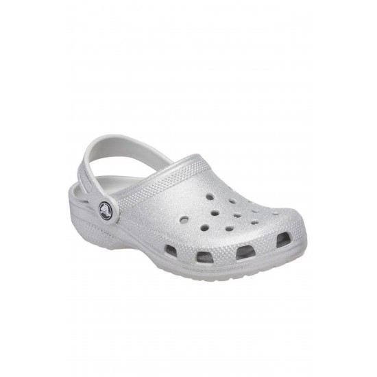 Crocs Classic Glitter Clog Kadın Terlik Gri