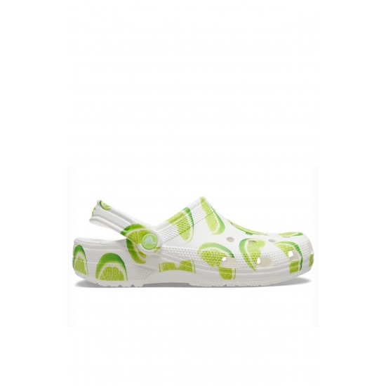 Crocs Classic Fresh Fruits Kadın Terlik Yeşil