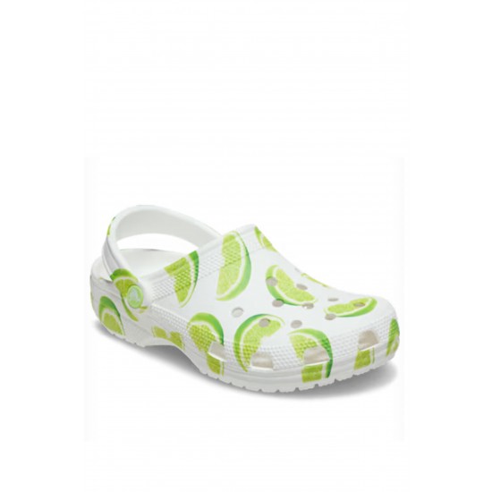 Crocs Classic Fresh Fruits Kadın Terlik Yeşil