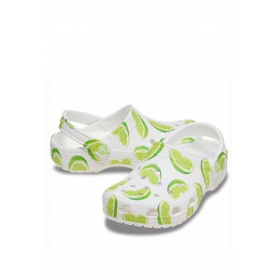 Crocs Classic Fresh Fruits Kadın Terlik Yeşil