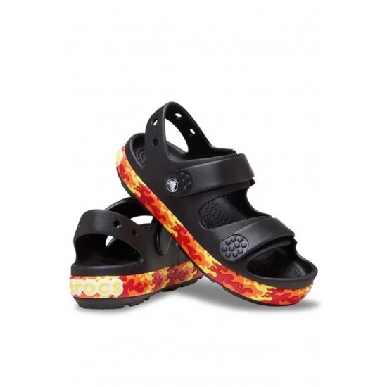 Crocs Crocband Cruiser Flames Çocuk Sandalet Siyah