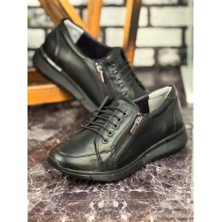 Ghattix E18 Günlük Hafif Mevsimlik Rahat Kadın Anne Ayakkabı Siyah