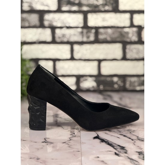Ghattix B04 Stiletto Topuklu Zarif Şık Kadın Ayakkabı Siyah