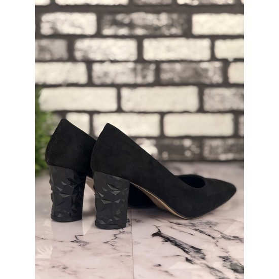 Ghattix B04 Stiletto Topuklu Zarif Şık Kadın Ayakkabı Siyah