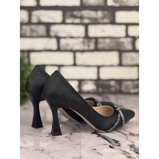 Ghattix B14 Stiletto Topuklu Zarif Şık Kadın Ayakkabı Siyah Ghattix B14 Stiletto Topuklu Zarif Şık Kadın Ayakkabı Siyah