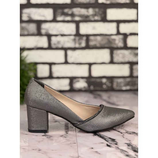 Ghattix B18 Stiletto Topuklu Zarif Şık Kadın Ayakkabı Koyu Gri Ghattix B18 Stiletto Topuklu Zarif Şık Kadın Ayakkabı Koyu Gri