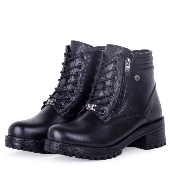 Pierre Cardin 54071 Kadın Hakiki Deri Fermuarlı Bağcıklı Bot