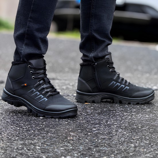 Ghattix Loft Kışlık Fermuarlı Erkek Bot İçi Tüylü Bot