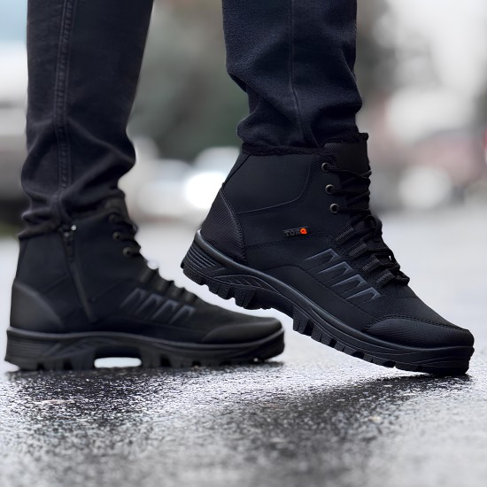 Ghattix Loft Kışlık Fermuarlı Erkek Bot İçi Tüylü Bot