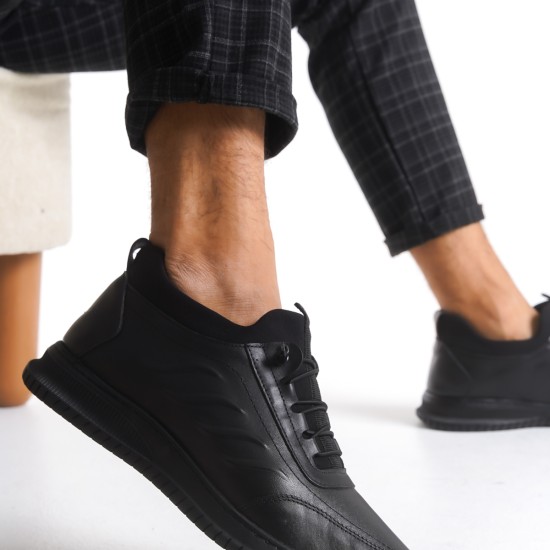 Ghattix 027 Erkek Hakiki Deri Lastikli Ayakkabı