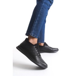 Ghattix 027 Erkek Hakiki Deri Lastikli Ayakkabı