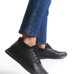 Ghattix 027 Erkek Hakiki Deri Lastikli Ayakkabı