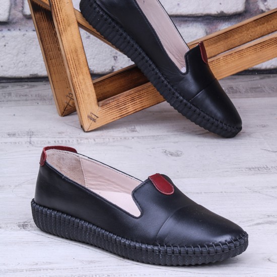 Ghattix Feraz Hakiki Deri Babet Kadın Ayakkabı