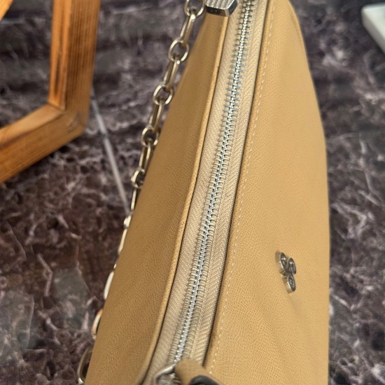 Ghattix Bej Suni Deri Askılı Günlük Kadın El Omuz Çantası