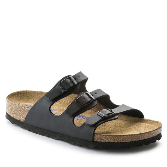 Birkenstock Florida Bf Hakiki Deri Üç Tokalı Terlik