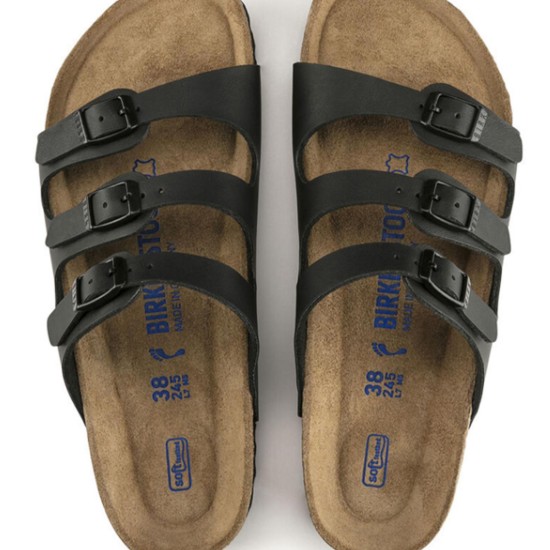 Birkenstock Florida Bf Hakiki Deri Üç Tokalı Terlik
