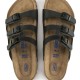 Birkenstock Florida Bf Hakiki Deri Üç Tokalı Terlik