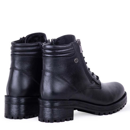 Pierre Cardin Hakiki Deri Kışlık Bot Fermuarlı Bilek Boyunda