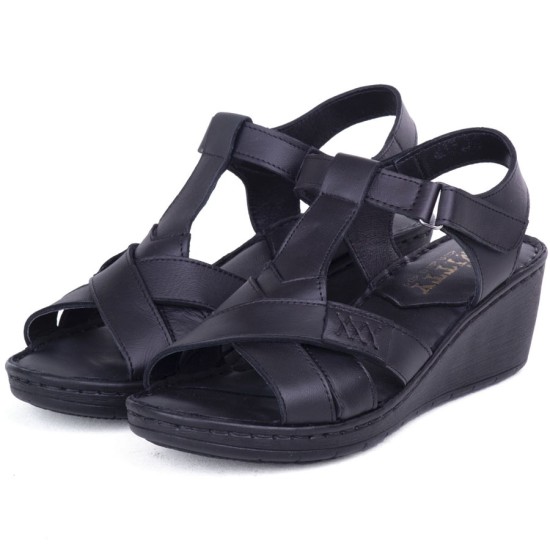 Ghattix 12 Hakiki Deri Yumuşak Kadın Sandalet