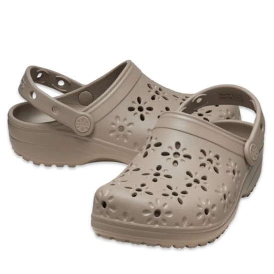 Crocs Classic Floral Cut Out Clog Kadın Terlik